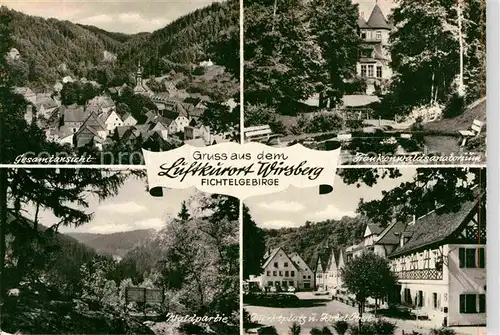 AK / Ansichtskarte Wirsberg Frankenwaldsanatorium Waldpartie Marktplatz Hotel Post Kat. Wirsberg