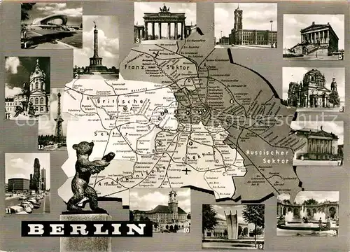 AK / Ansichtskarte Berlin Brandenburger Tor Siegessaeule Kaiser Wilhelm Gedaechtniskirche  Kat. Berlin