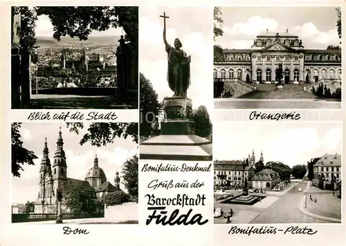 AK / Ansichtskarte Fulda Orangerie Dom Bonifatiusplatz Denkmal Kat. Fulda