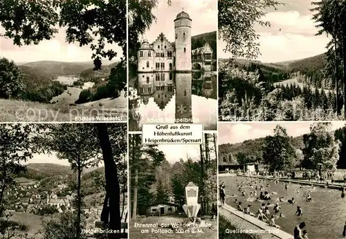 AK / Ansichtskarte Heigenbruecken Baechles Wiesental Lohrgrundtal Ehrenmal Wanderfreunde Pollasch Kat. Heigenbruecken