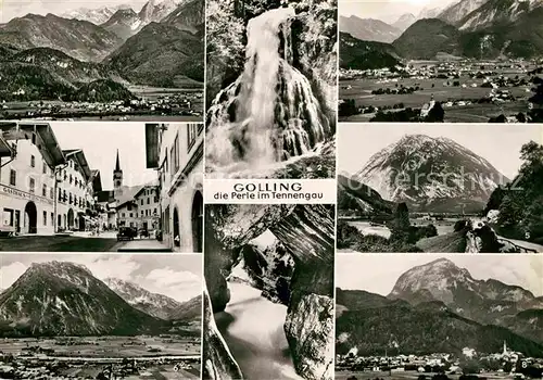 AK / Ansichtskarte Golling Salzach Dachstein Wasserfall Sankt Nikolaus Pass Lueg Dom Kat. Golling an der Salzach