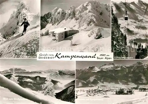 AK / Ansichtskarte Kampenwand Chiemgau Berggasthof Westgipfel Kampenwandbahn Aschau Winter Kat. Aschau i.Chiemgau