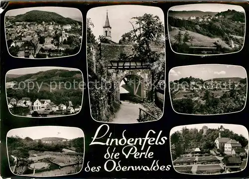 AK / Ansichtskarte Lindenfels Odenwald Stadttor Kirche Panoramen Kat. Lindenfels