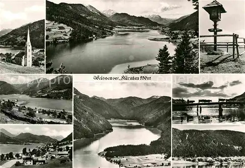 AK / Ansichtskarte Weissensee Kaernten Kirche Panorama Kat. Weissensee