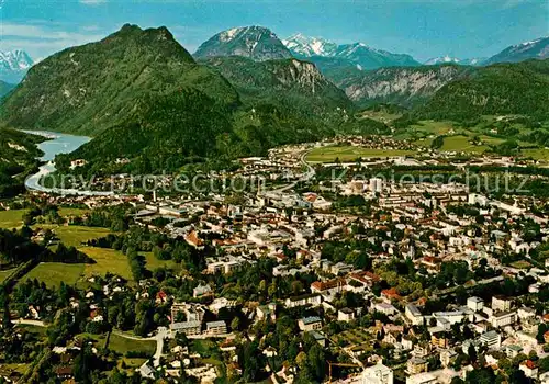 AK / Ansichtskarte Bad Reichenhall mit Saalachsee Alpenpanorama Fliegeraufnahme Kat. Bad Reichenhall