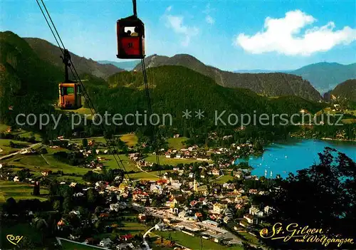 AK / Ansichtskarte St Gilgen Wolfgangsee mit Gondelbahn zum Zwoelferhorn Alpenpanorama