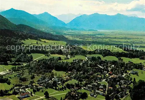 AK / Ansichtskarte Bad Heilbrunn Alpenpanorama Fliegeraufnahme Kat. Bad Heilbrunn