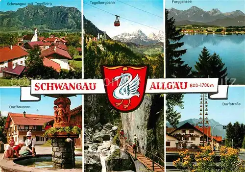 AK / Ansichtskarte Schwangau Tegelbergbahn Forggensee P?llatschlucht Kat. Schwangau