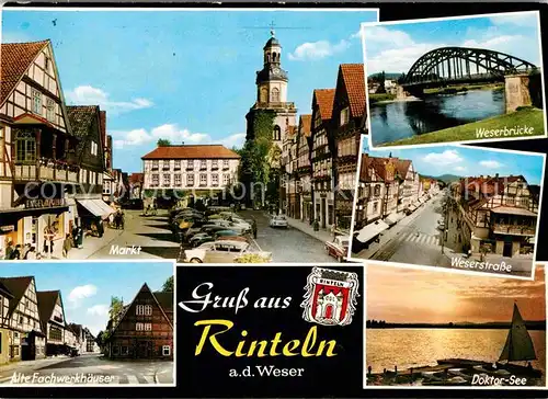 AK / Ansichtskarte Rinteln Markt Weserbruecke Weserstrasse Doktor See  Kat. Rinteln