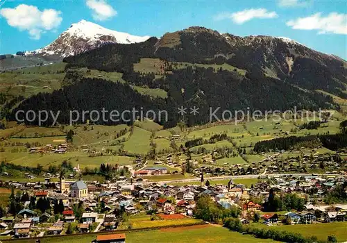 AK / Ansichtskarte Kitzbuehel Tirol mit Kitzbueheler Horn Fliegeraufnahme Kat. Kitzbuehel
