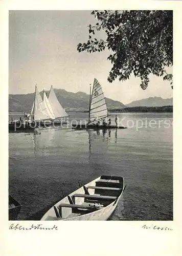 AK / Ansichtskarte Segelboote Frauenchiemsee  Kat. Schiffe