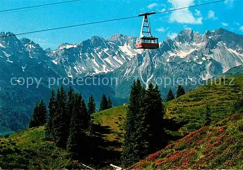 AK / Ansichtskarte Seilbahn Fellhorn Oberstdorf Birgsautal  Kat. Bahnen