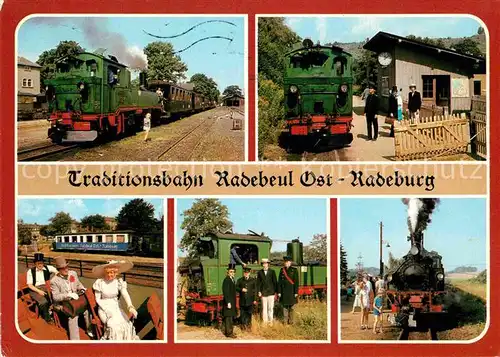 AK / Ansichtskarte Lokomotive Traditionsbahn Radebeul Ost Radeburg Haltepunkt Weisses Ross  Kat. Eisenbahn