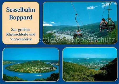 AK / Ansichtskarte Sessellift Boppard Rheinschleife Vierseenblick  Kat. Bahnen