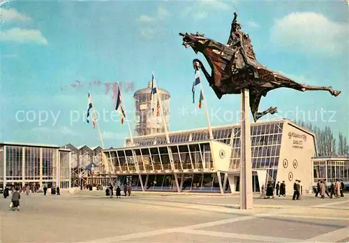 AK / Ansichtskarte Exposition Universelle Bruxelles 1958 Esplanade Allegorie des 4 Fils Aymon   Kat. Expositions