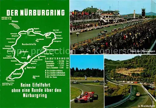 AK / Ansichtskarte Autorennen Formel 1 Nuerburgring Breidscheid  Kat. Autos