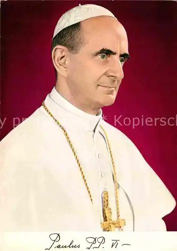 AK / Ansichtskarte Papst Paulus PP. VI.  Kat. Religion