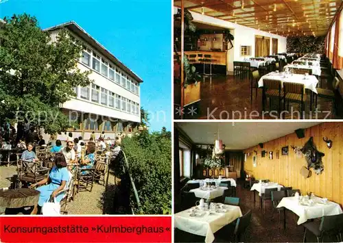 AK / Ansichtskarte Saalfeld Saale Konsumgaststaette Kulmberghaus  Kat. Saalfeld