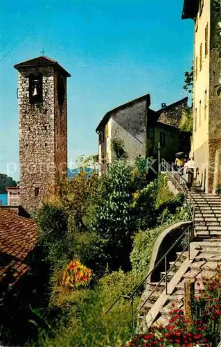 AK / Ansichtskarte Gandria Lago di Lugano Veduta pittoresca Malerischer Winkel Glockenturm Kat. Gandria
