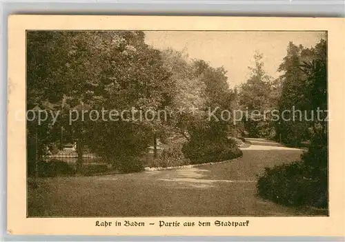 AK / Ansichtskarte Lahr Schwarzwald Stadtpark  Kat. Lahr