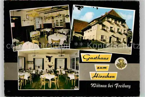 AK / Ansichtskarte Wittnau Breisgau Gasthaus zum Hirschen Gastraeume Kat. Wittnau