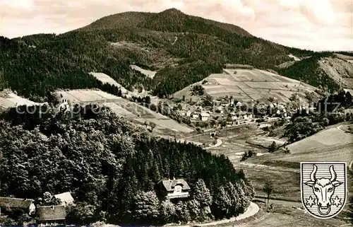 AK / Ansichtskarte Schenkenzell Ruine Schenkenburg Kinzigtal Ortswappen Kat. Schenkenzell Schwarzwald