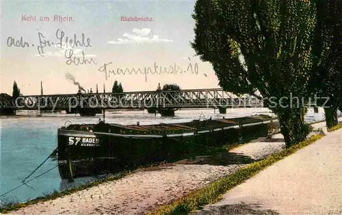 AK / Ansichtskarte Kehl Rhein Rheinbruecke Kat. Kehl