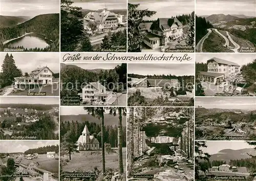 AK / Ansichtskarte Schwarzwaldhochstrasse Zuflucht Cafe Guenter Kniebis Waldhorn Ruhestein