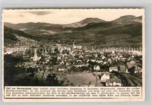 AK / Ansichtskarte Zell Harmersbach Panorama Kat. Zell am Harmersbach