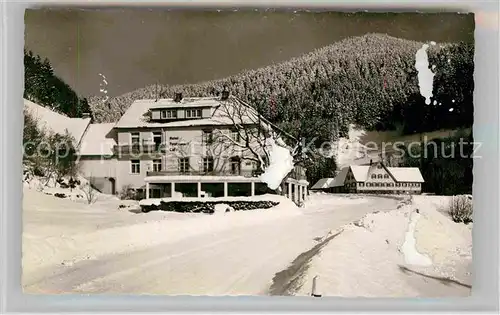 AK / Ansichtskarte Bad Rippoldsau Schwarzwald Hotel Restaurant Zum letzten Gstehr Winter Kat. Bad Rippoldsau Schapbach