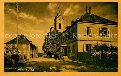 AK / Ansichtskarte Marlen Dorfpartie mit Kirche Kat. Kehl