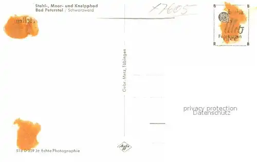 AK / Ansichtskarte Bad Peterstal Griesbach Panorama Kat. Bad Peterstal Griesbach