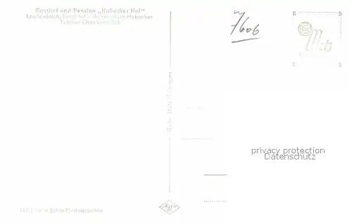 AK / Ansichtskarte Lautenbach Renchtal Gasthof und Pension Hubacker Hof Kat. Lautenbach