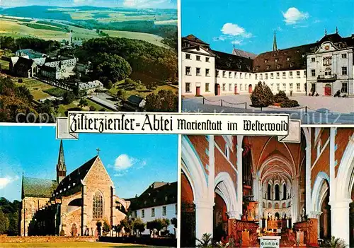 AK / Ansichtskarte Marienstatt Westerwald Zisterzienserabtei Kloster Kirche Fliegeraufnahme Kat. Streithausen