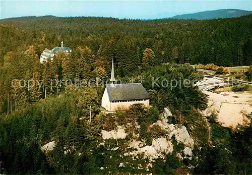 AK / Ansichtskarte Buehl Baden Kapelle Maria Frieden Buehlerhoehe Schwarzwaldhochstrasse Fliegeraufnahme Kat. Buehl