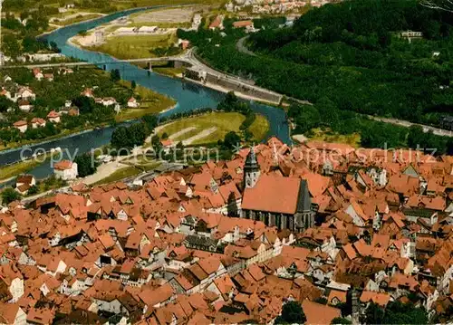 AK / Ansichtskarte Hann. Muenden Altstadt Kirche Fliegeraufnahme Kat. Hann. Muenden