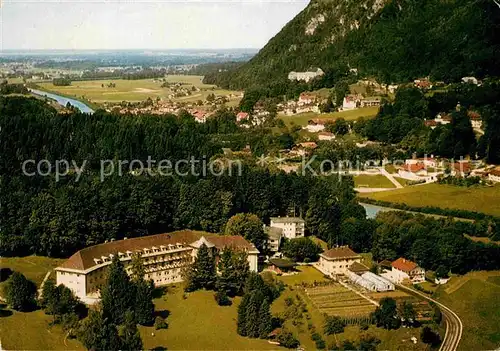 AK / Ansichtskarte Marquartstein Kneippsanatorium Chiemgau Fliegeraufnahme Kat. Marquartstein