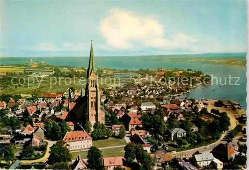 AK / Ansichtskarte Schleswig Schlei Ortsansicht mit Kirche Fliegeraufnahme Kat. Erfde