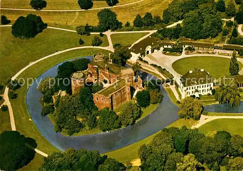 AK / Ansichtskarte Linn Krefeld Wasserburg Museumszentrum Fliegeraufnahme Kat. Krefeld