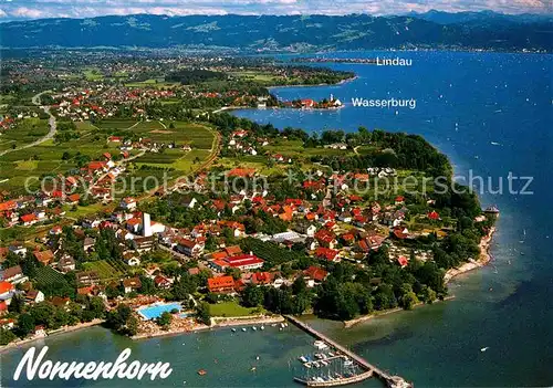 AK / Ansichtskarte Nonnenhorn Wasserburg Lindau Alpen Fliegeraufnahme Kat. Nonnenhorn Bodensee