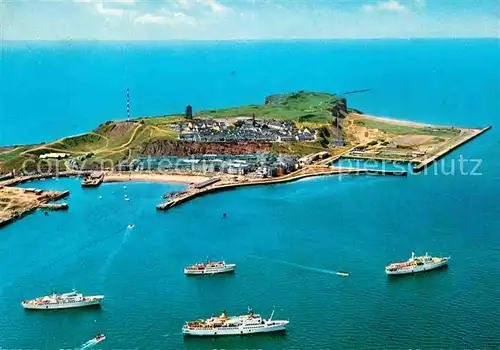 AK / Ansichtskarte Helgoland Reede und Insel Fliegeraufnahme Kat. Helgoland