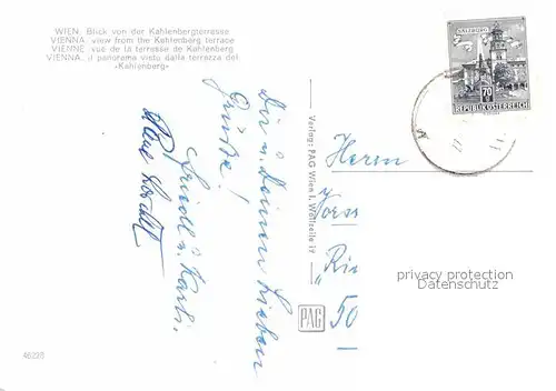 AK / Ansichtskarte Wien Panorama Blick von der Kahlenberg Terrasse Kat. Wien