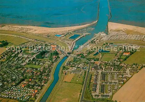 AK / Ansichtskarte Bensersiel Nordseebad Luftaufnahme