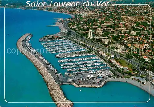 AK / Ansichtskarte Saint Laurent du Var Hafen Fliegeraufnahme Kat. Saint Laurent du Var