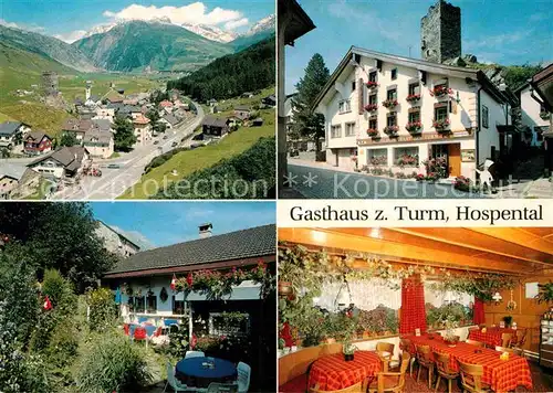 AK / Ansichtskarte Hospental Gasthaus zum Turm Panorama Kat. Hospental