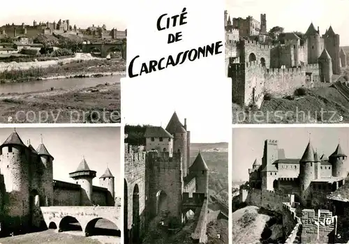 AK / Ansichtskarte Carcassonne Porte de l Aube Chateau Comtal Kat. Carcassonne