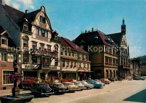 AK / Ansichtskarte Wolfach Marktplatz Rathaus  Kat. Wolfach Schwarzwald
