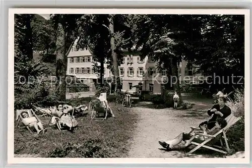 AK / Ansichtskarte Renchtal Thermalbad Sulzbach Muentner Schumann Heim Garten Kat. Oberkirch