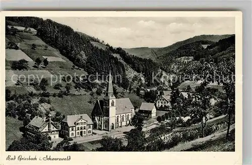 AK / Ansichtskarte Bad Griesbach Schwarzwald  Teilansicht mit Kirche Kat. Bad Peterstal Griesbach