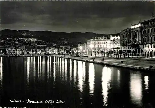 AK / Ansichtskarte Trieste Notturno della Riva Kat. Trieste